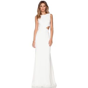 Stunning, Long, White, Jay Godfrey Gown. Tasteful cutout. Size 8.